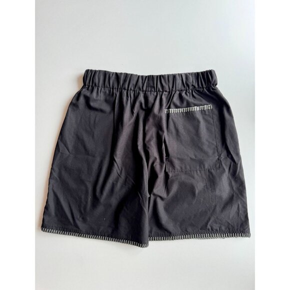 NWT WORTH x GOODWILL Repurposed Picnic Black Blanket Stitch Shorts, Size XL - Picture 5 of 14